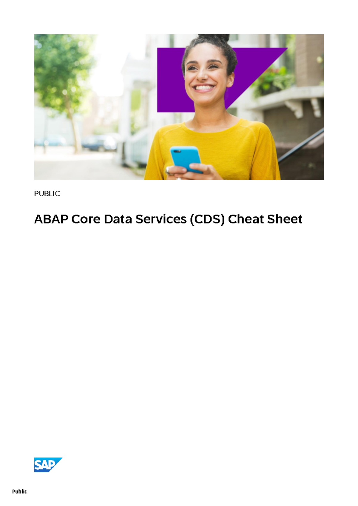 ABAP Core Data Services (CDS) Cheat Sheet - 1718904386 Guide - Studocu