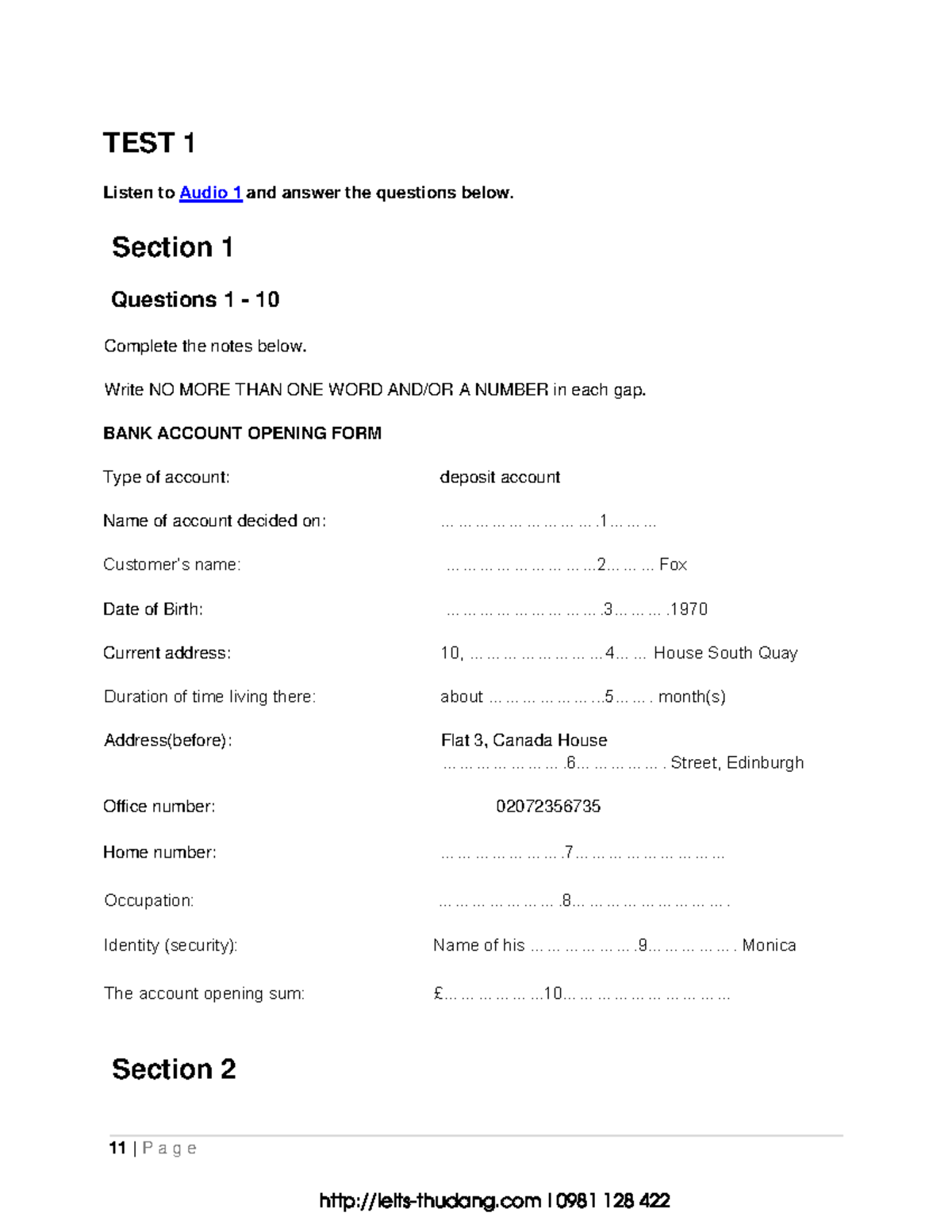 IELTS Listening Practice: Actual Tests & Answers 2021 - Studocu