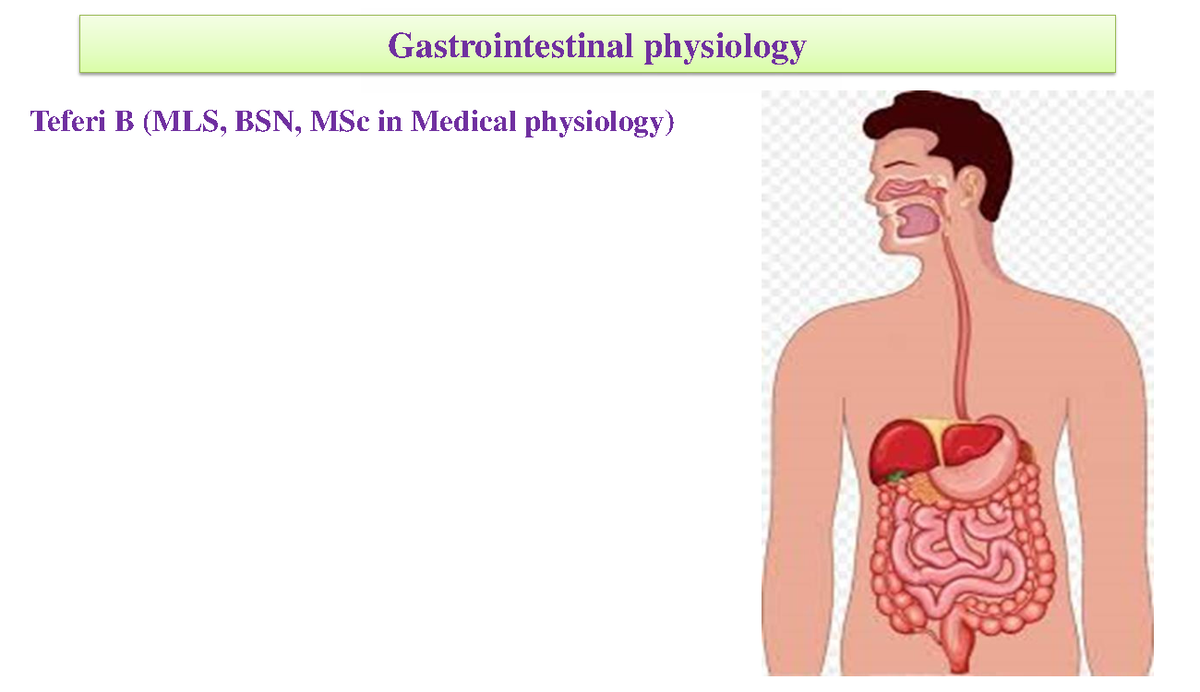 GIT Physiology Overview - MLS 101: Gastrointestinal Functions ...