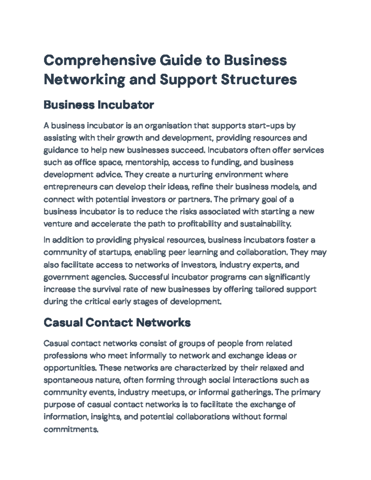 Comprehensive Overview of Business Networking Strategies and Concepts ...