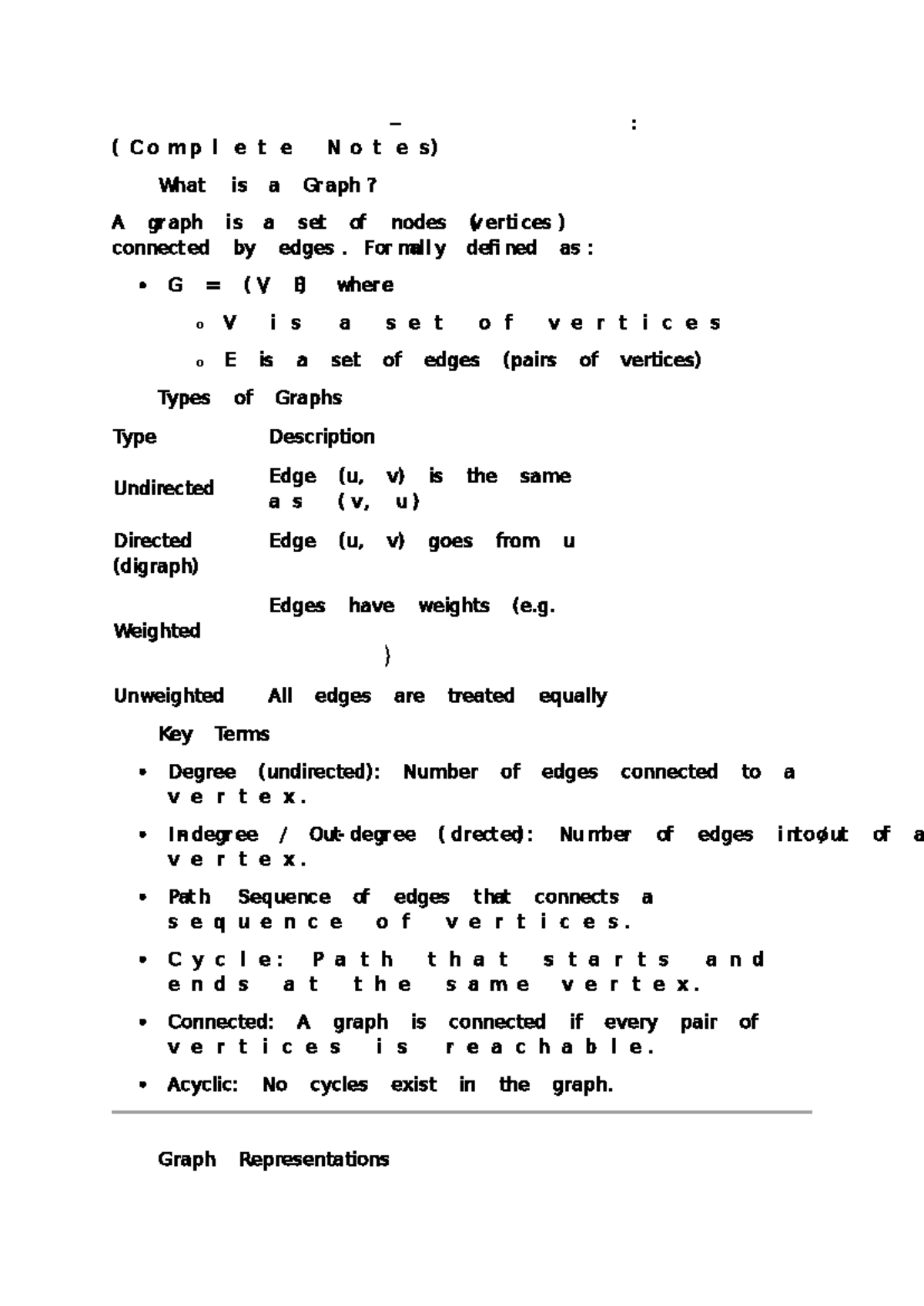 COM P9 0038 Lecture 4: Complete Notes on Graph Theory Concepts - Studocu