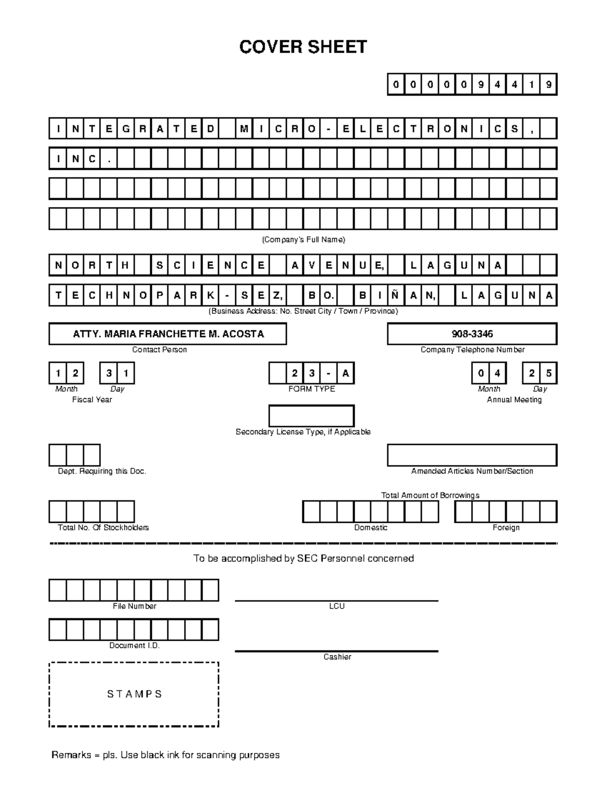 IMI SEC Form 23-A (RWH) Redacted - 0 0 0 0 0 9 4 4 1 9 I N T E G R A T ...