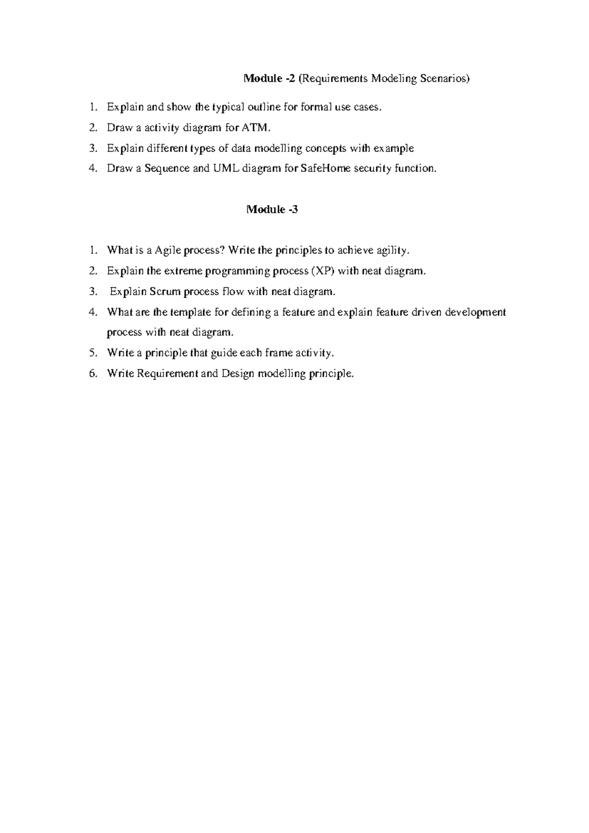 Imp2 - notes - Module - 2 (Requirements Modeling Scenarios) Explain and ...