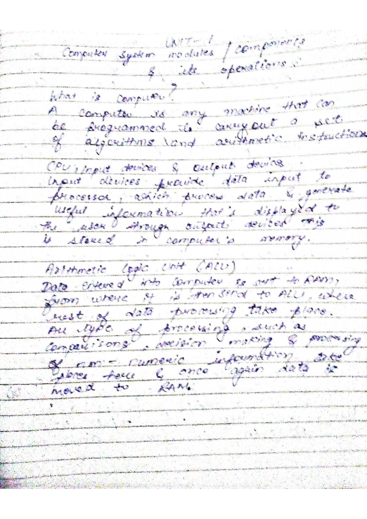 PC - Lecture Notes on Computer System Operations and Components - Studocu