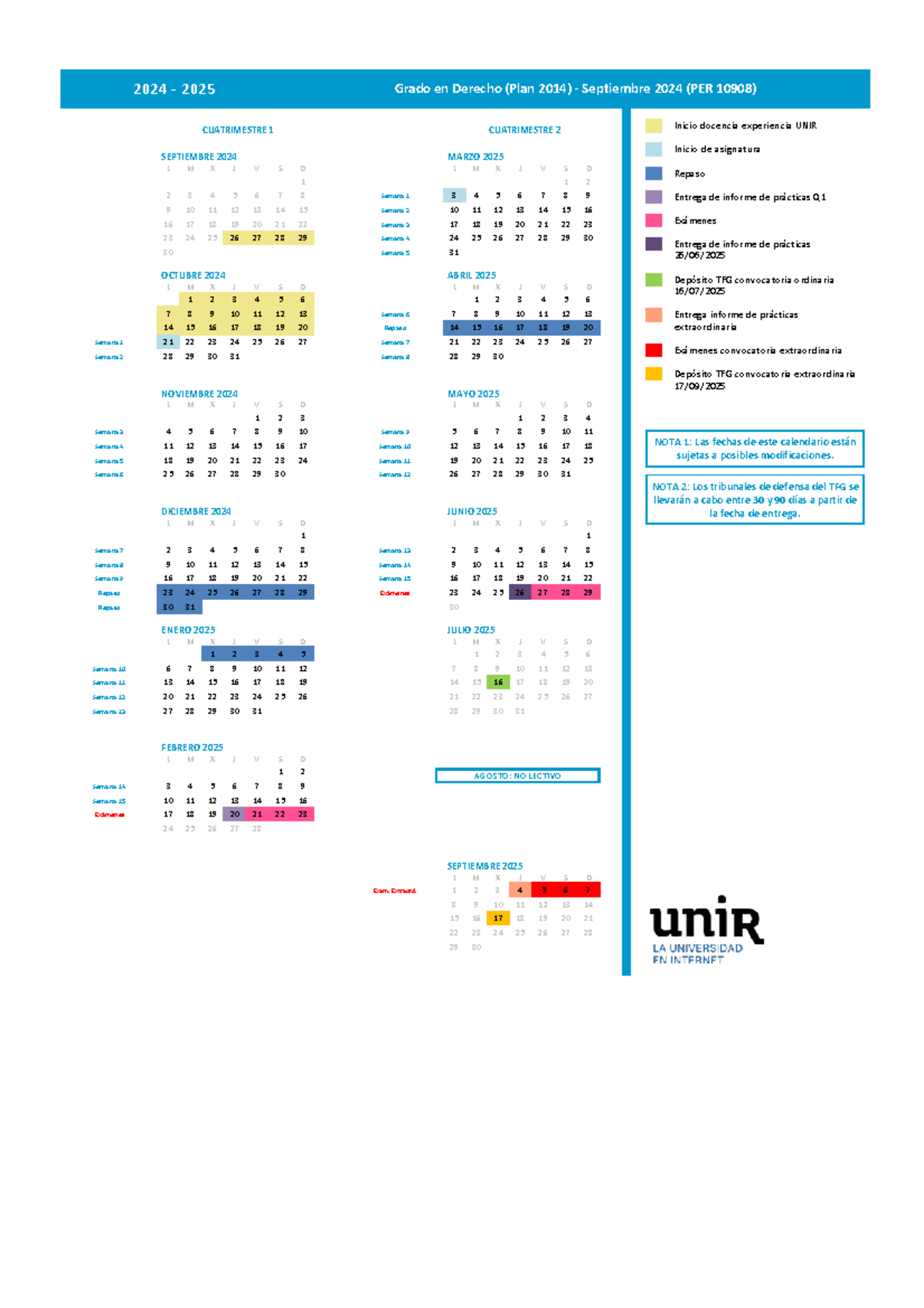Calendario académico derecho uchile 3