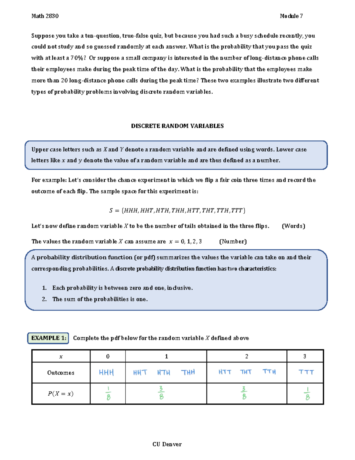 Math 2830 Module 7: Probability Concepts and Examples - Studocu