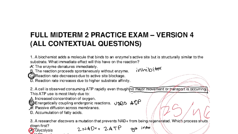 MIDTERM 2 PRACTICE EXAM VERSION 4 (ALL CONTEXTUAL QUESTIONS) - Studocu