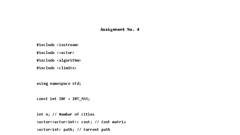 Assignment 4 DAA - Branch and Bound Algorithm Overview - Studocu
