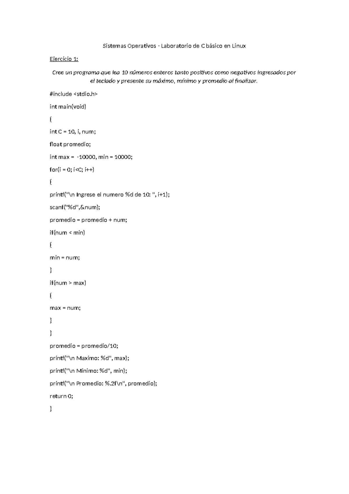 TP-SO-Lab c basico en linux - Sistemas Operativos - Laboratorio de C ...