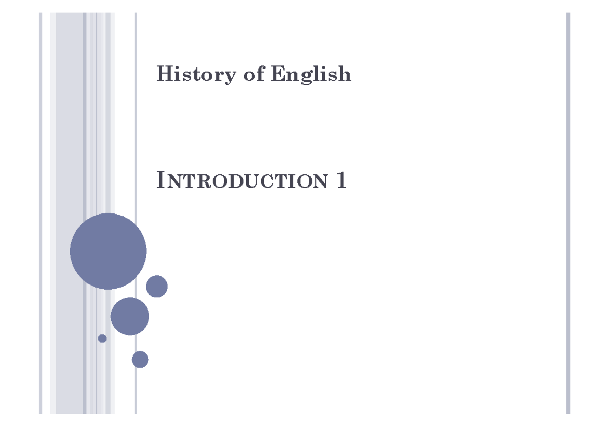 Introduction to Linguistics: History of English (ENG 101) - Studocu