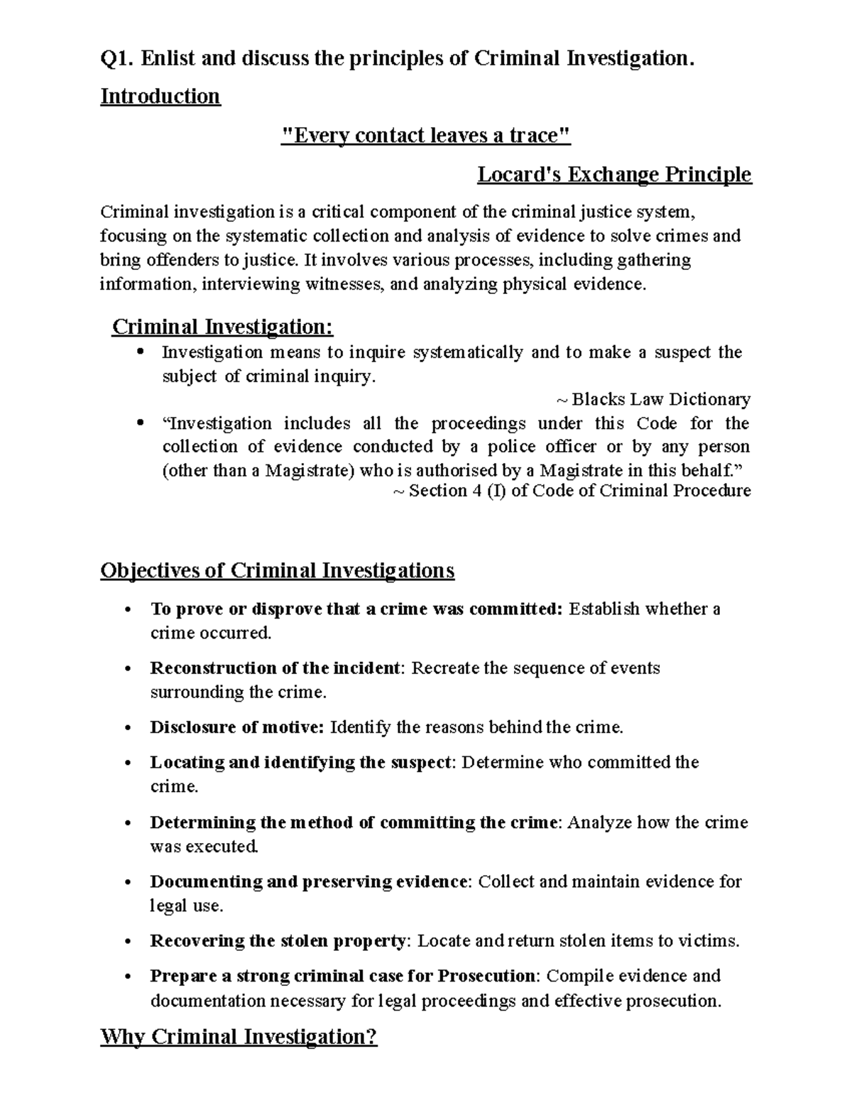 Criminal Investigation Principles and Techniques: A Comprehensive ...