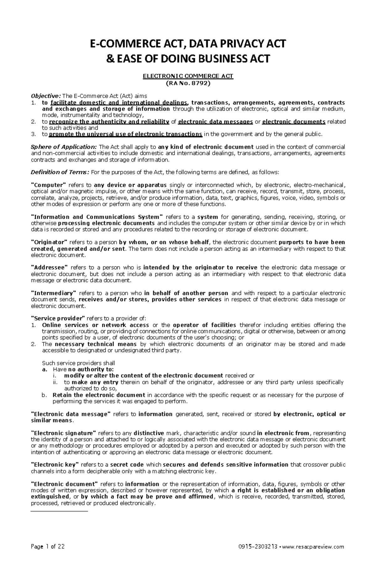 Stblaw 530 E-Commerce-Data-Privacy-Ease-of-Doing-Business - Page 1 of ...
