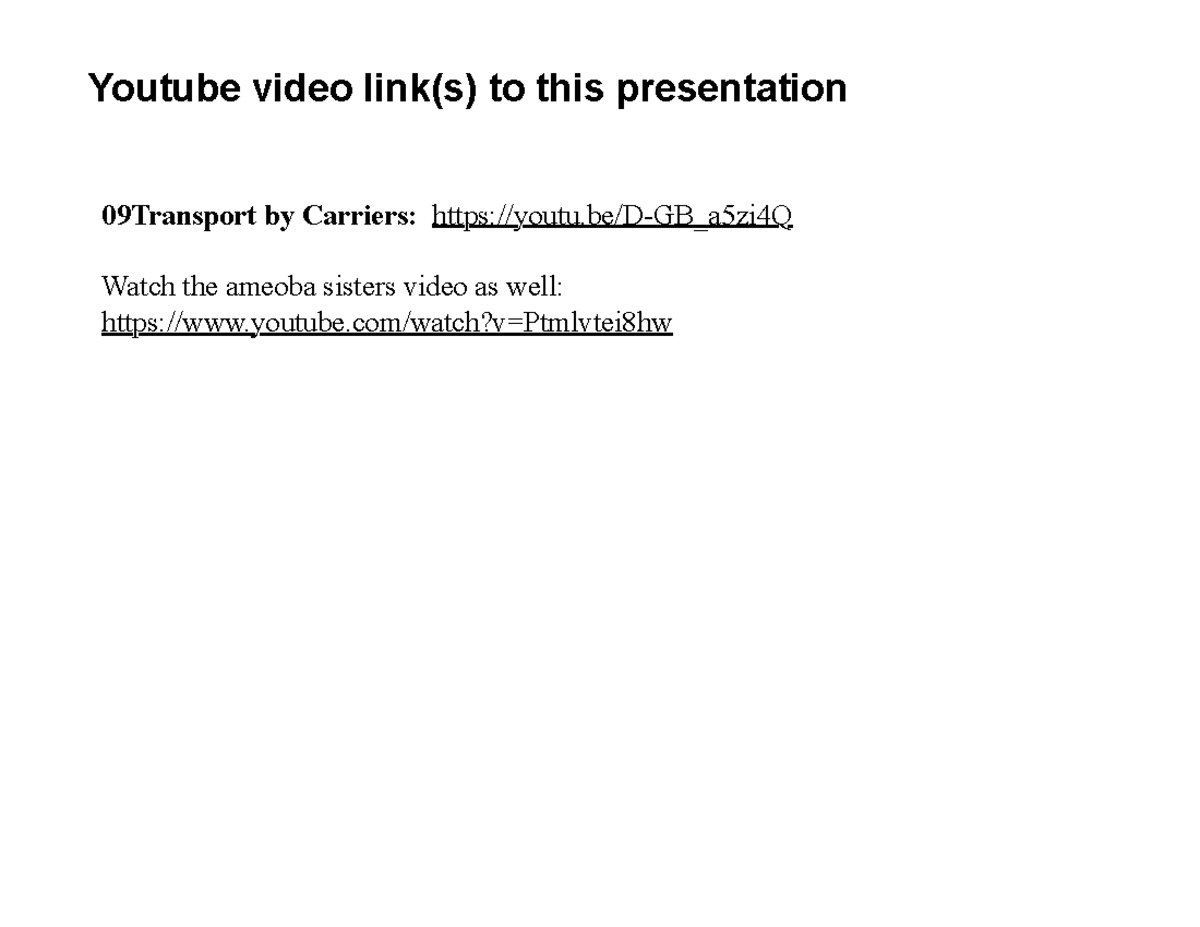 Transport by Carriers: Facilitated and Active Transport - Studocu