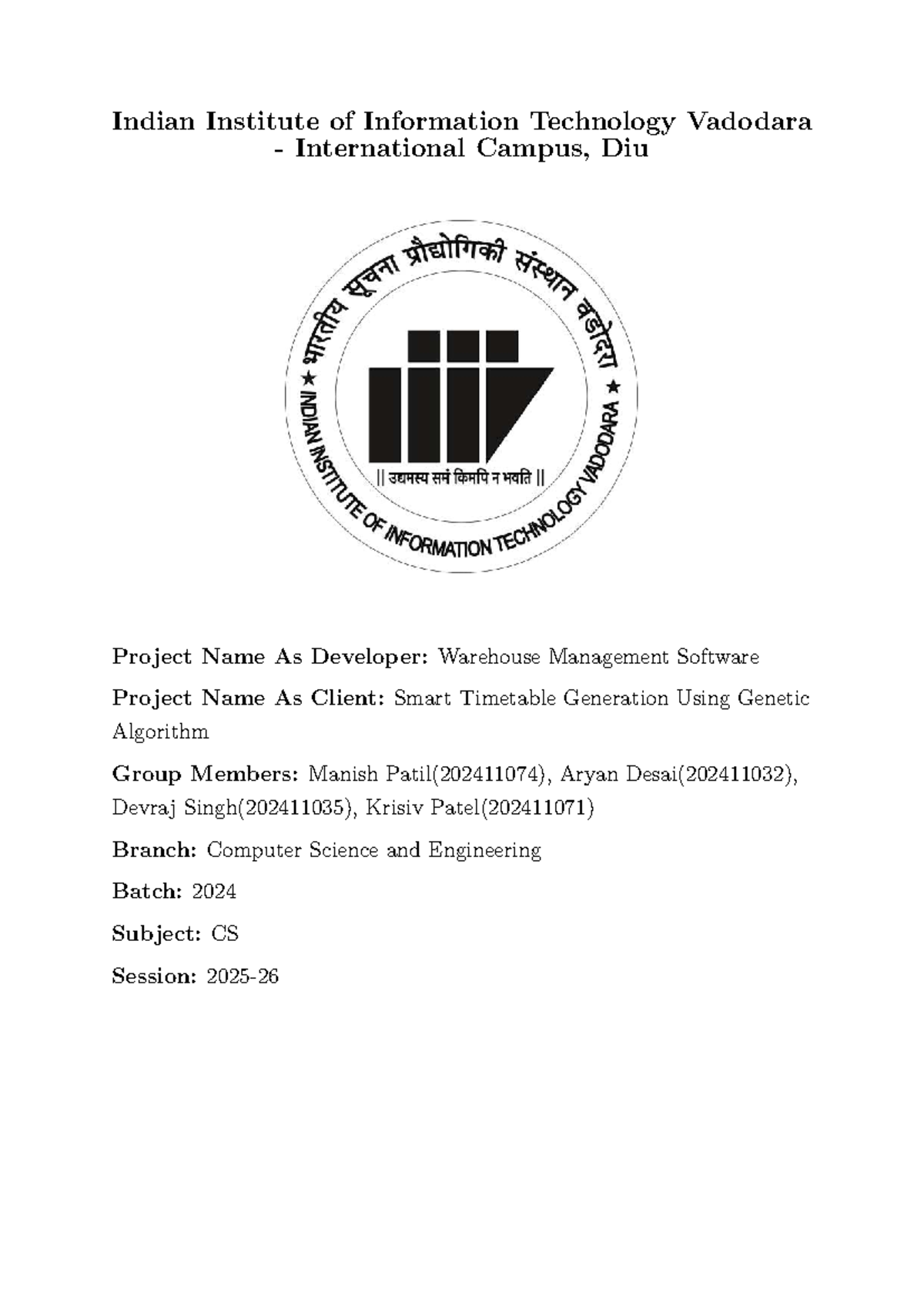 CS Project: Warehouse Management Software Development & Implementation ...