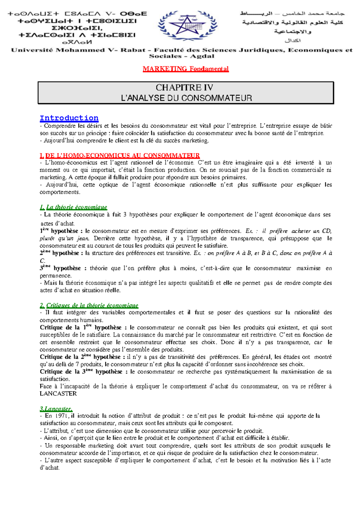Analyse du Comportement du Consommateur - Marketing Fondamental ...