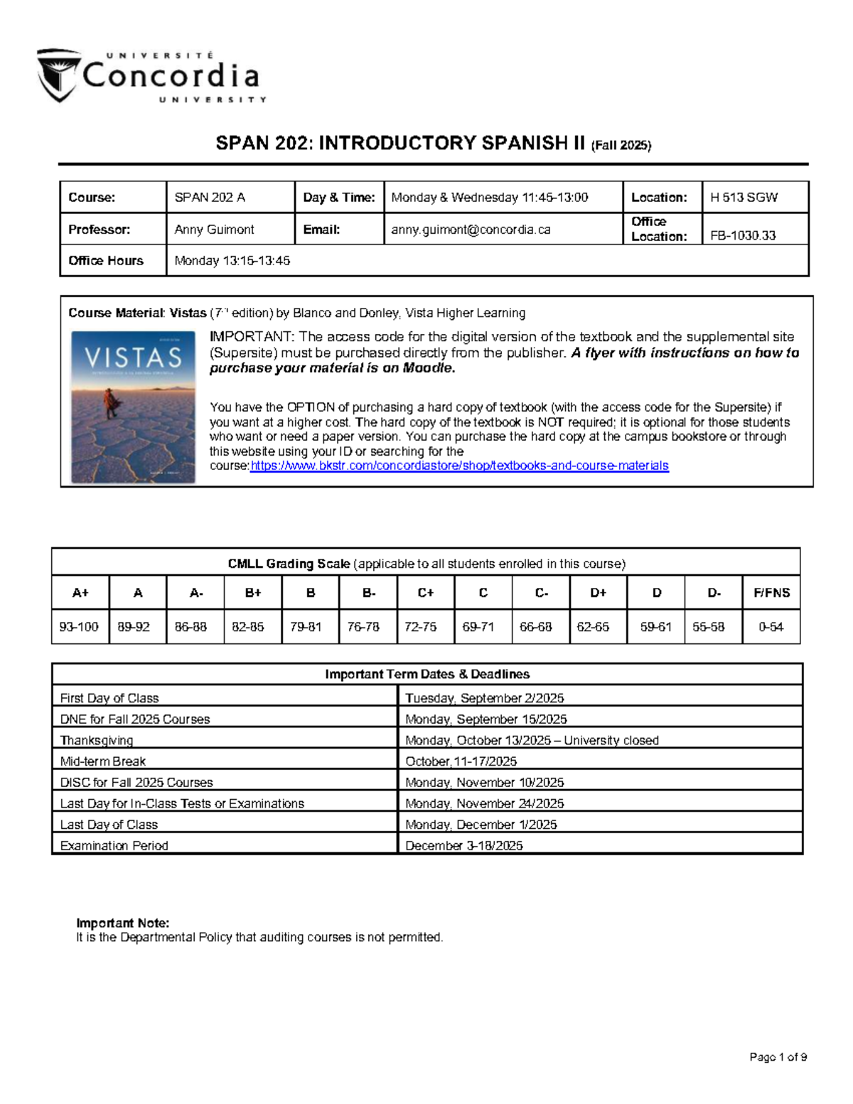 SPAN 202 A: Syllabus for Introductory Spanish II (Fall 2025) - Studocu