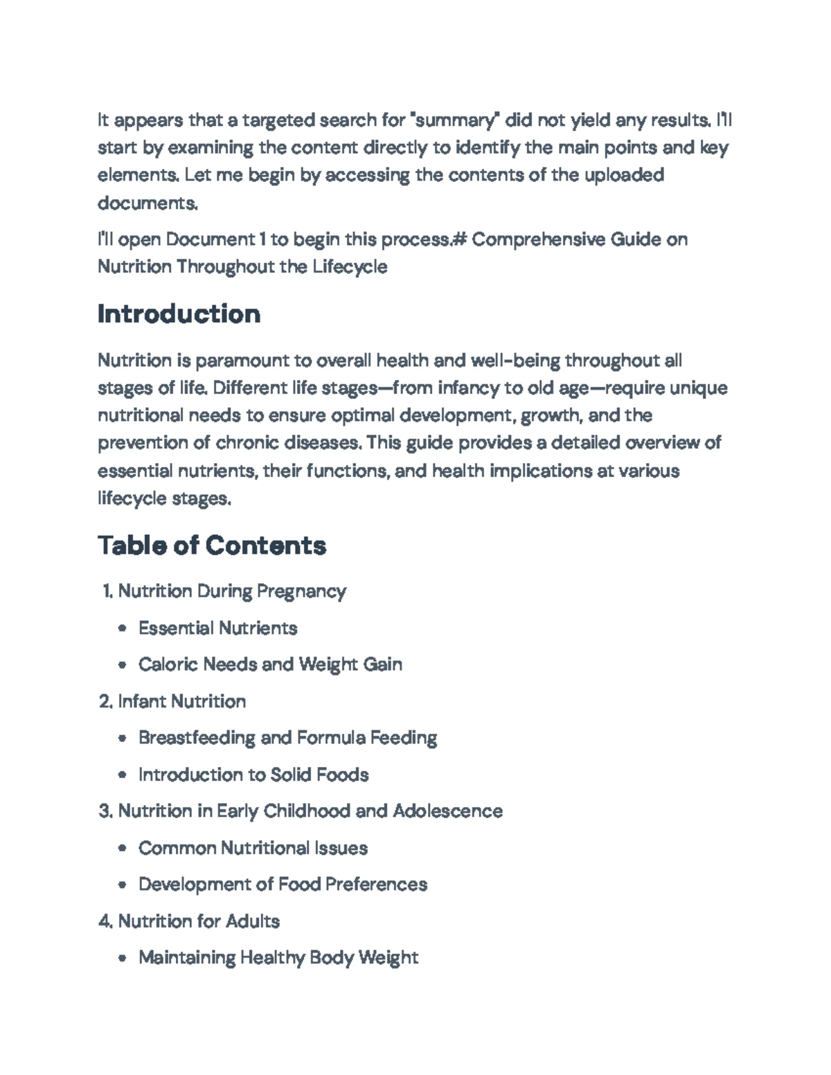 Comprehensive Guide to Nutrition Across the Life Cycle - Comprehensive ...