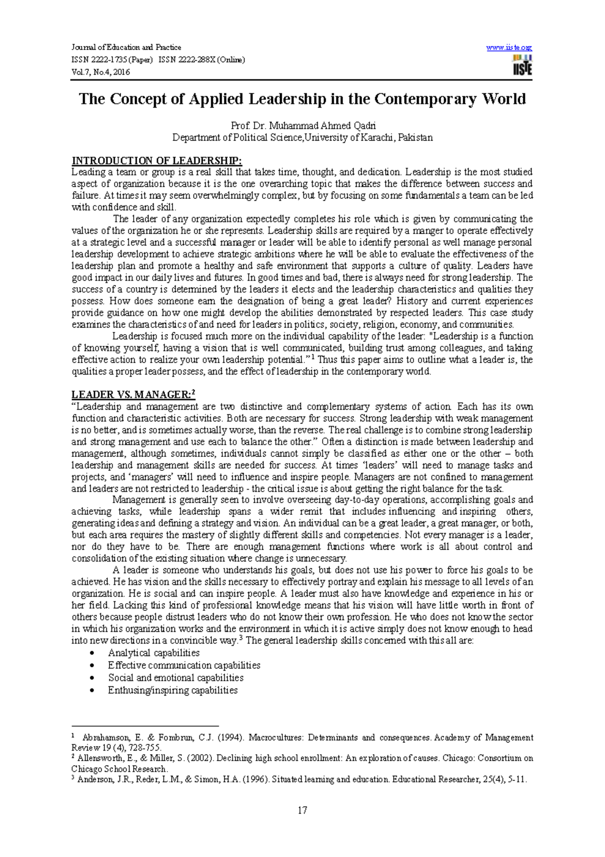 LEC 5 MTAT PART 2: Concept of Applied Leadership in the Contemporary ...