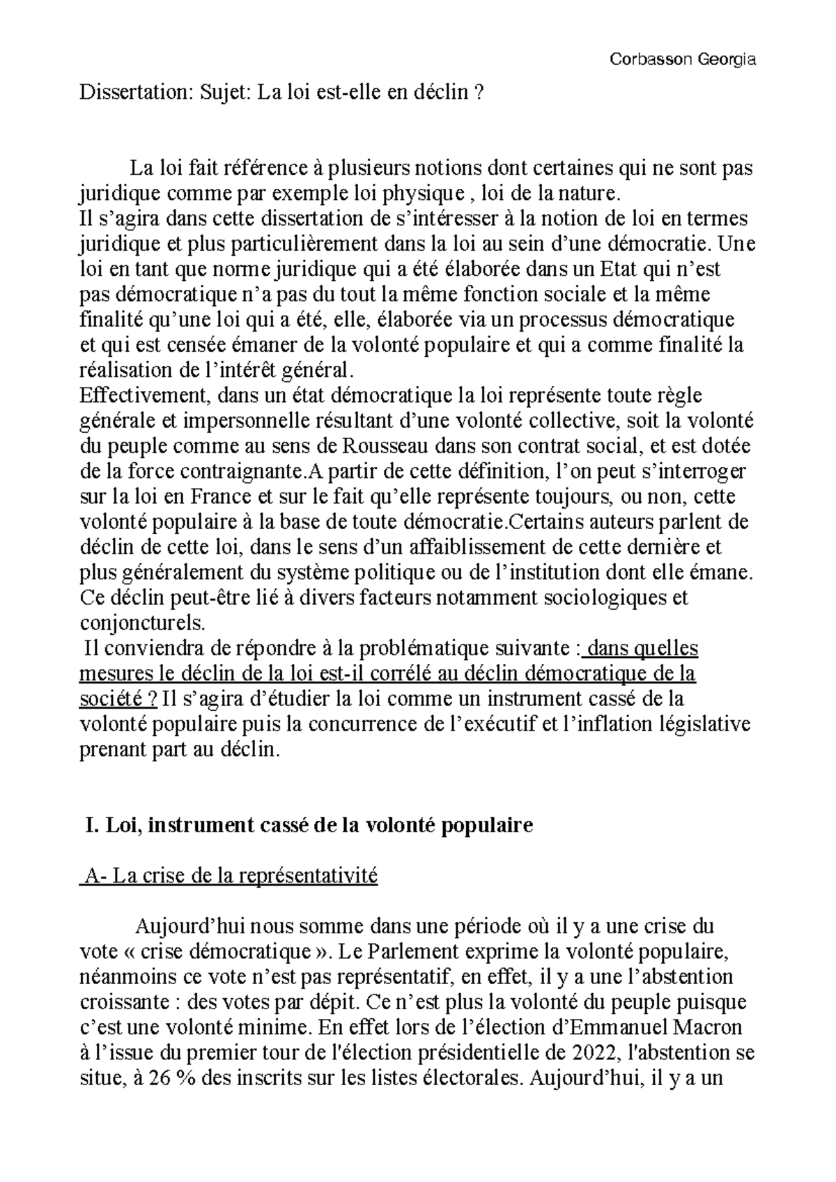 Sans titre 14 - copie - top - Dissertation: Sujet: La loi est-elle en ...