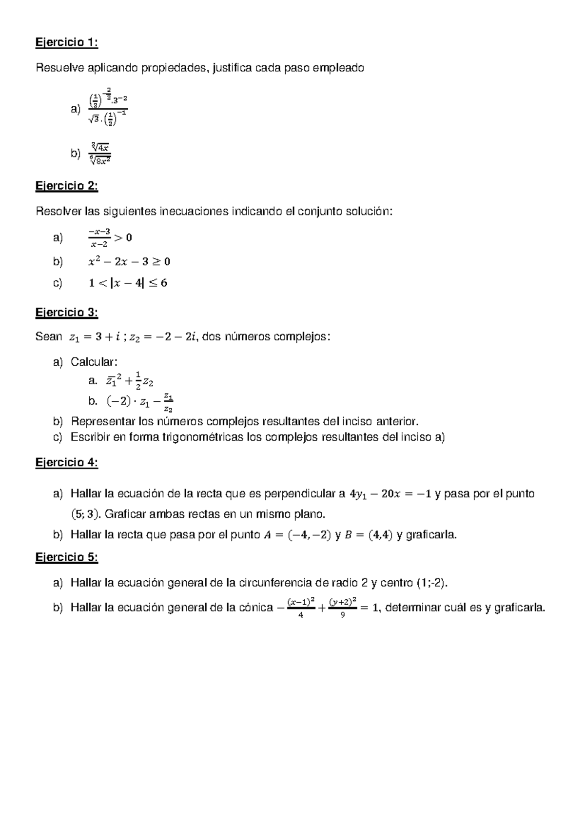 Modelo Primer Parcial - Ejercicios de Matemáticas - Studocu