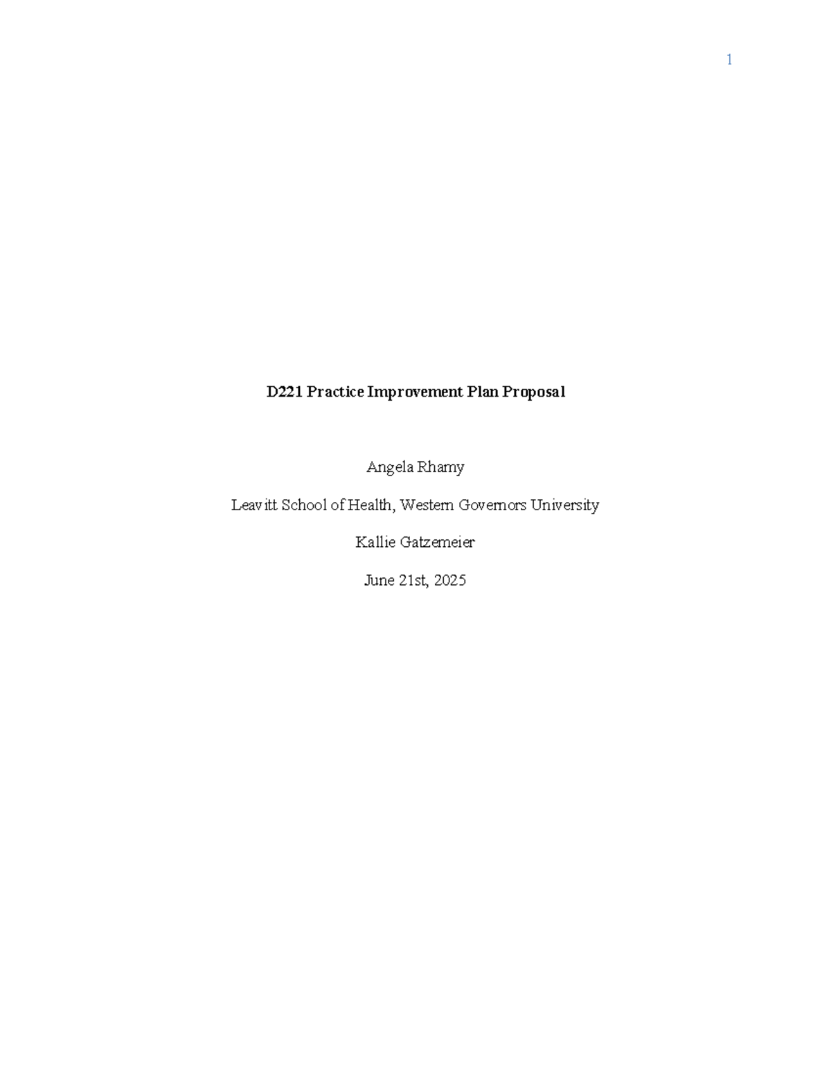 D221 Final Paper - Cesarean Section SSI Prevention Plan - Studocu