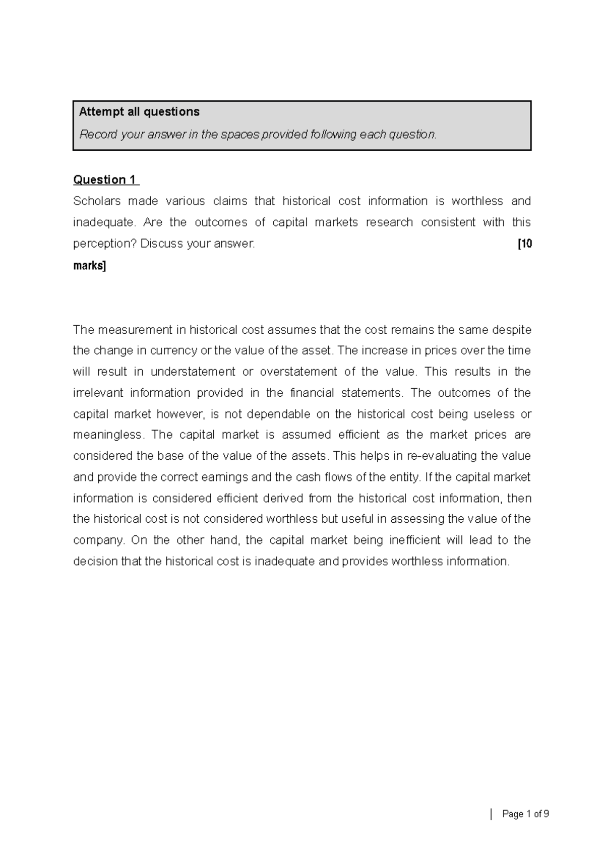 Accounting Theory Final Exam Insights and Perspectives: Key Questions ...