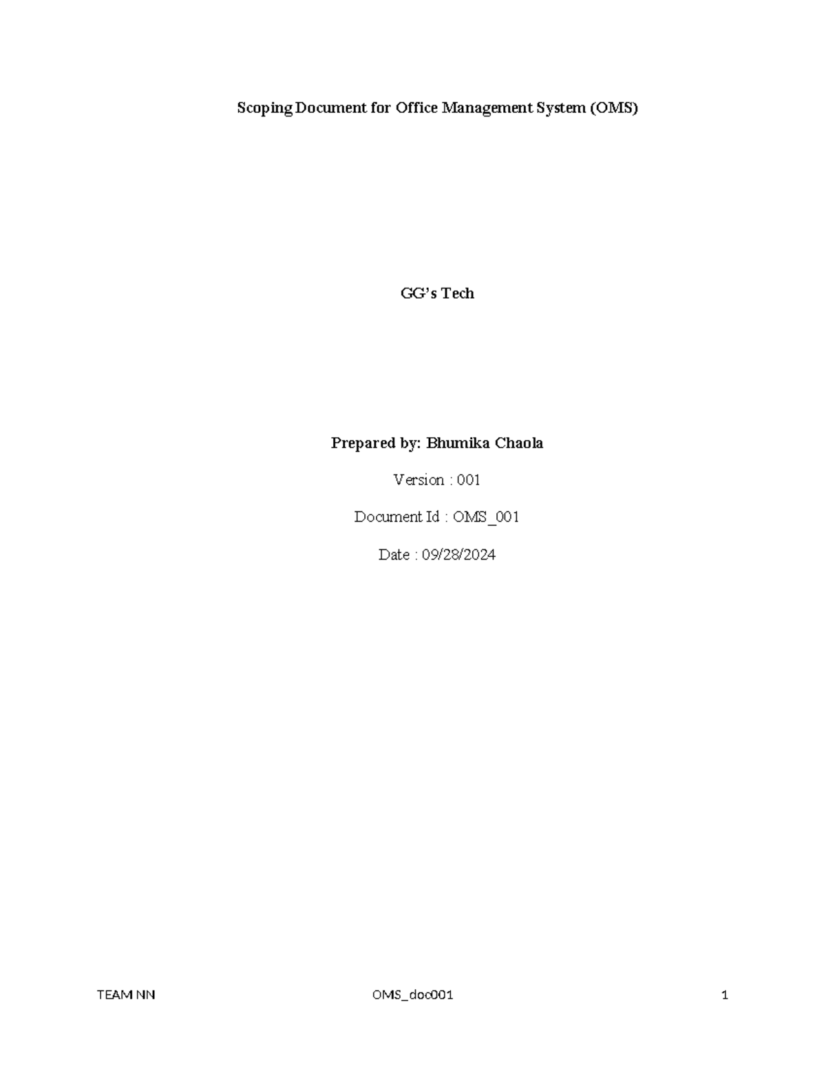 CS 700 Final Project Scope Document for Office Management System - Studocu