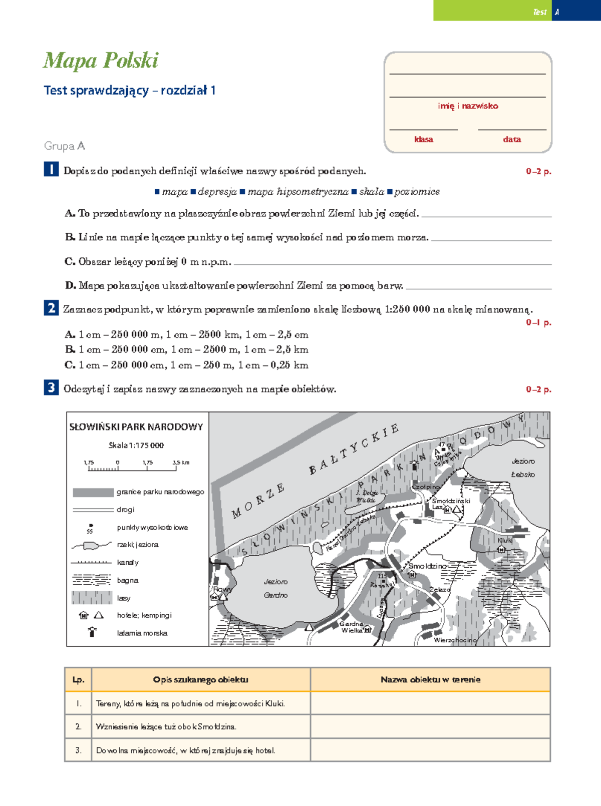 Sprawdzian Z Mapy Polski Geografia
