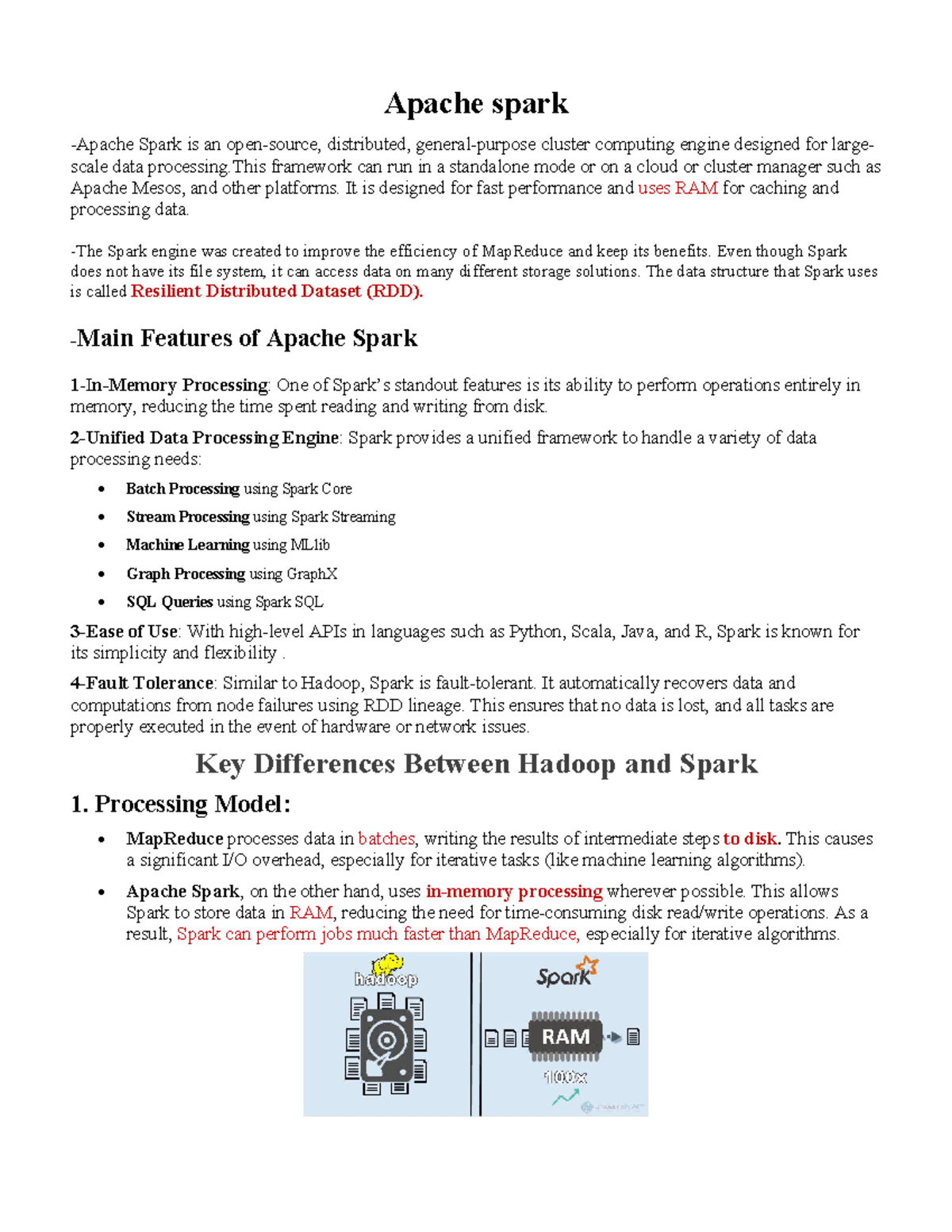Apache spark vs Map Reduce - Apache spark -Apache Spark is an open ...