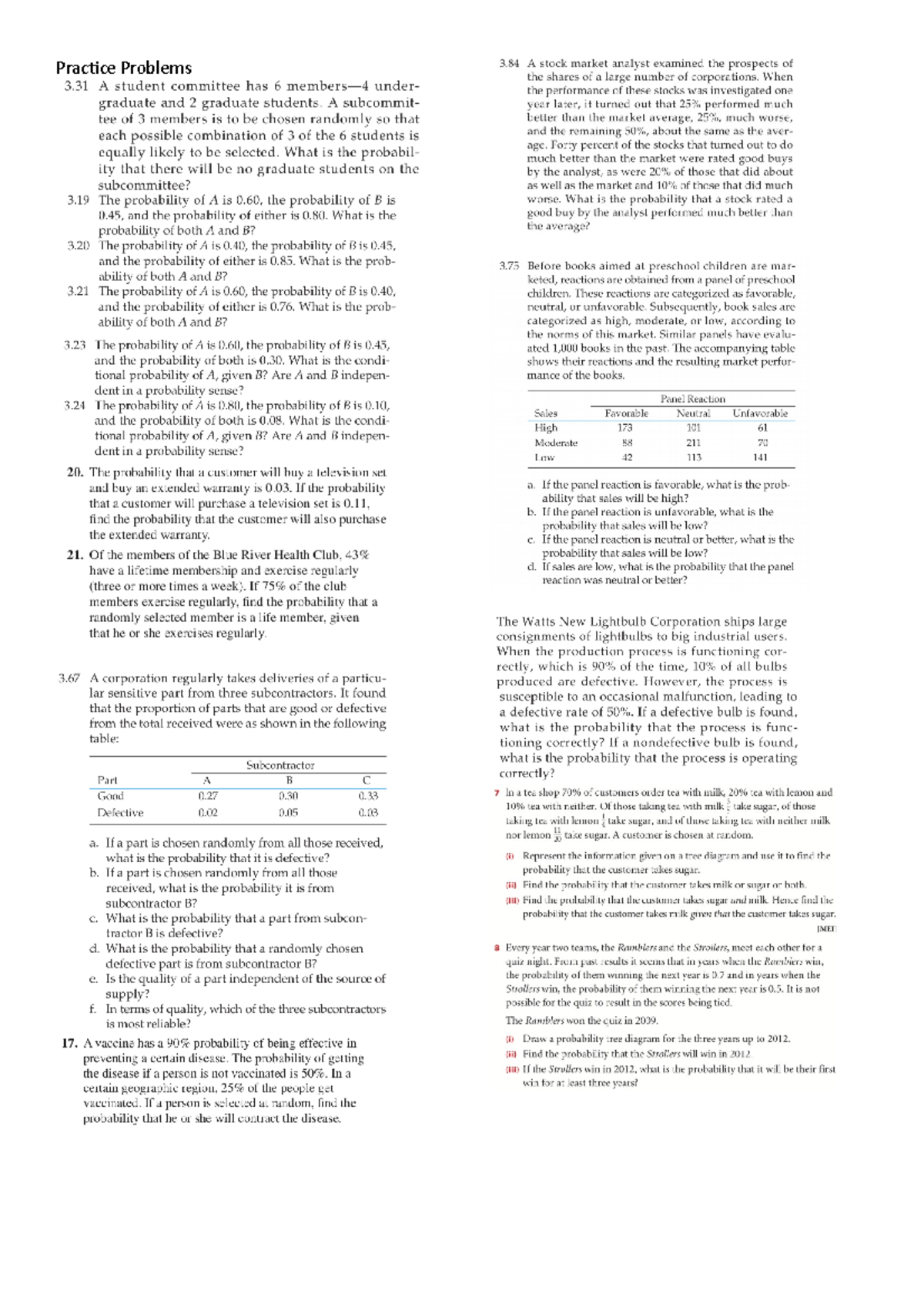 Statistics Practice Problems - bzdfbdfbdfzbdfbdf - Studocu