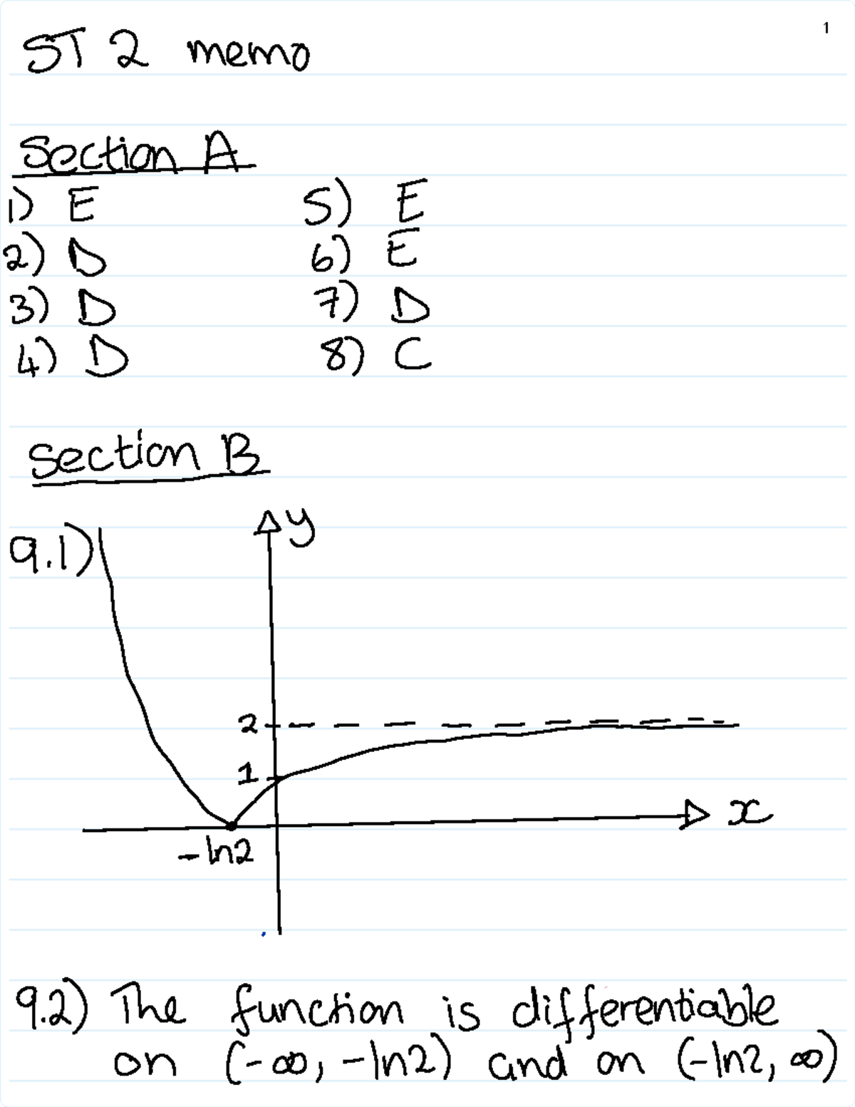 Semester Test 2 Memo - Section A & B Solutions and Analysis - Studocu