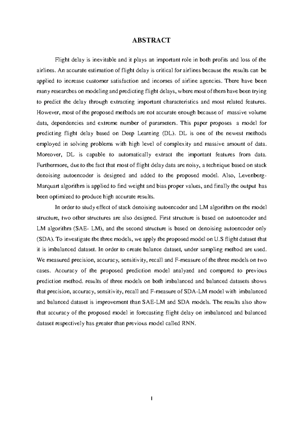 Airline Flight Delay Prediction Using Machine Learning Abstract (1) (1 ...