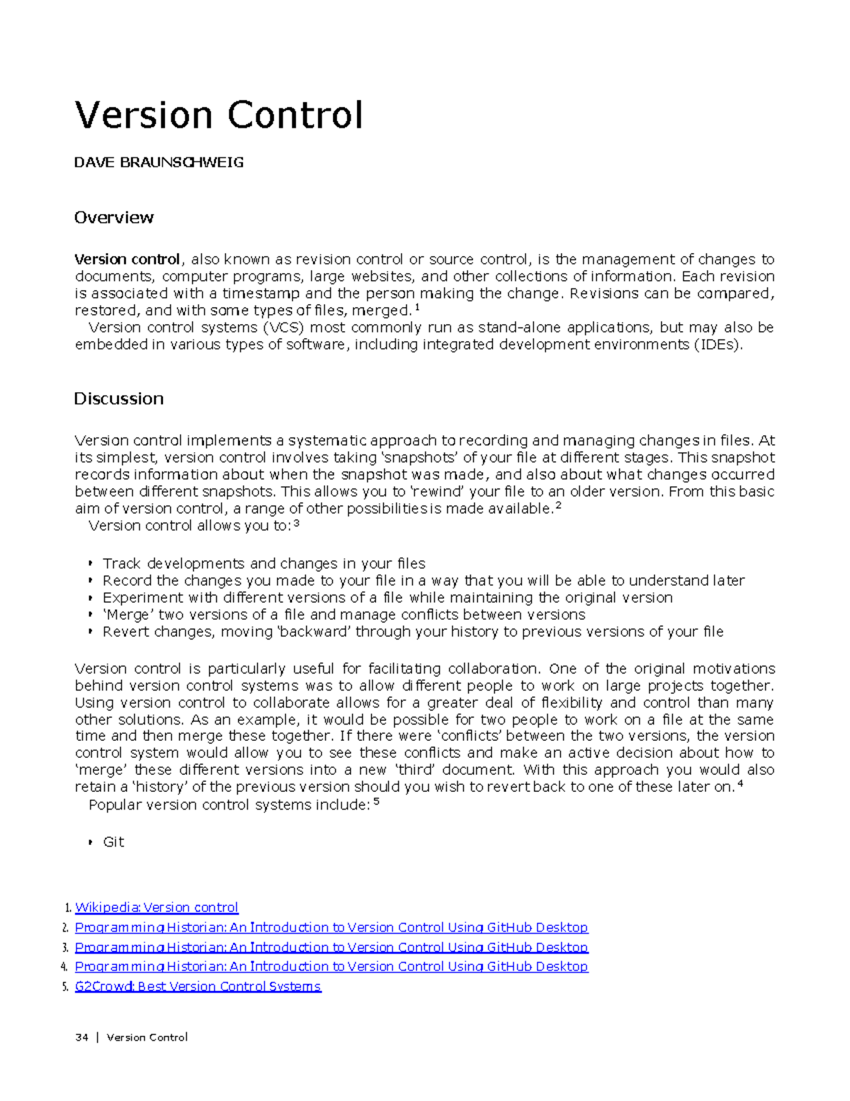 Version Control & Using Git: Overview, Techniques, and Key Terms - Studocu