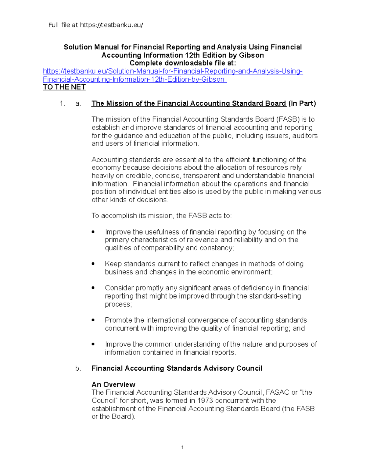 Solution Manual for Financial Reporting & Analysis (12th Ed) - Studocu