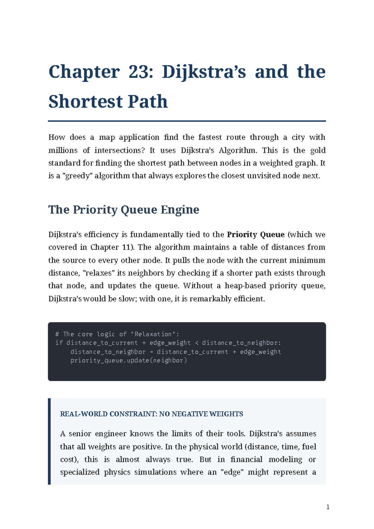 Chapter 23: Dijkstra's Algorithm for Shortest Path Navigation - Studocu