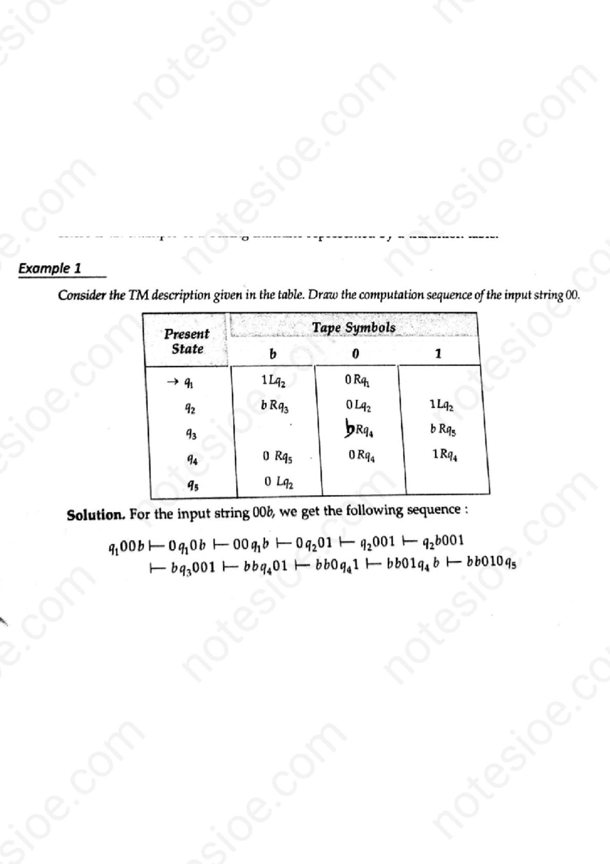 Turing Machines: Computation Sequences and Transition Diagrams (Course ...