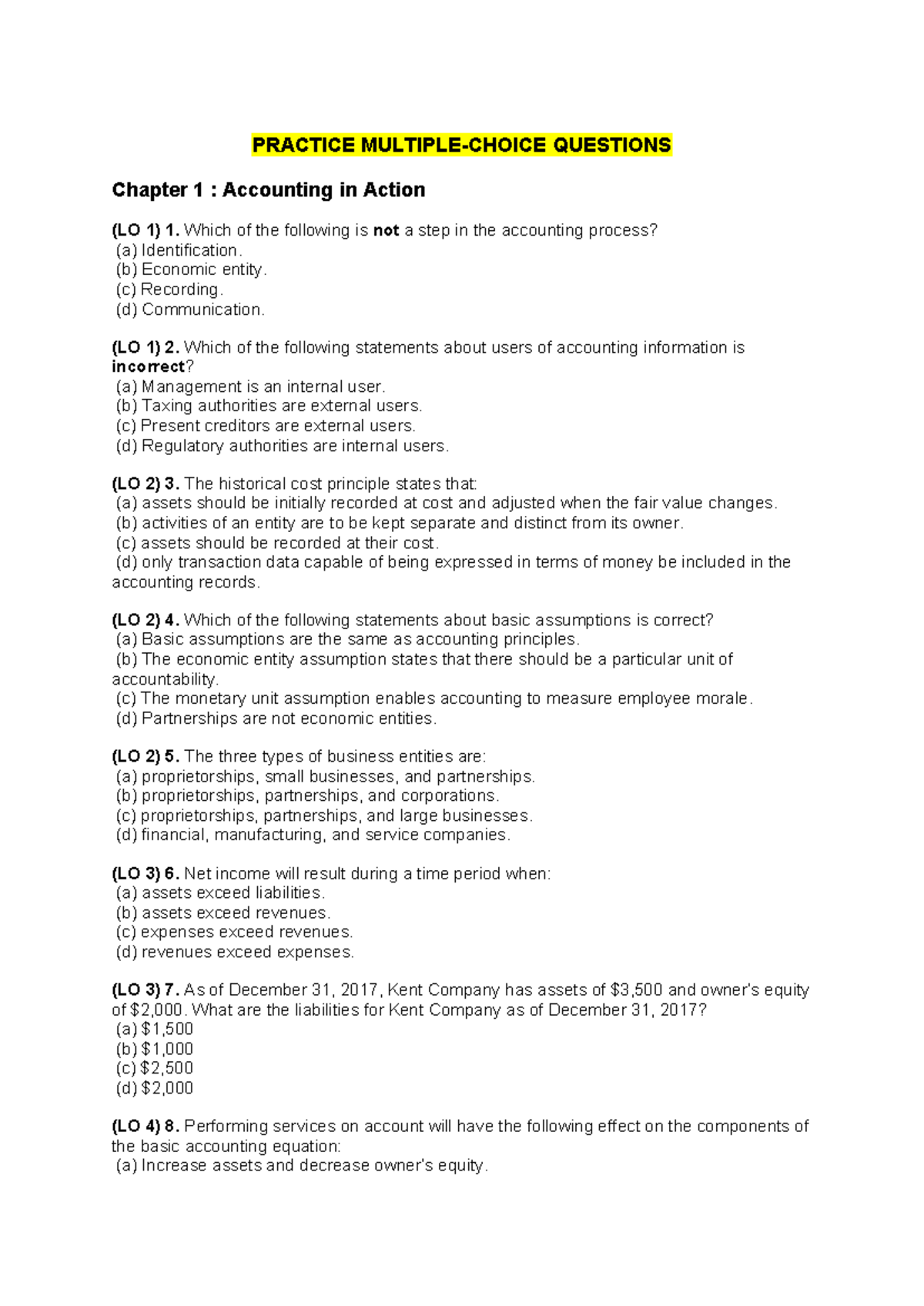PRACTICE QUESTIONS Chapter 1-5: Accounting Fundamentals (LO 1-6) - Studocu