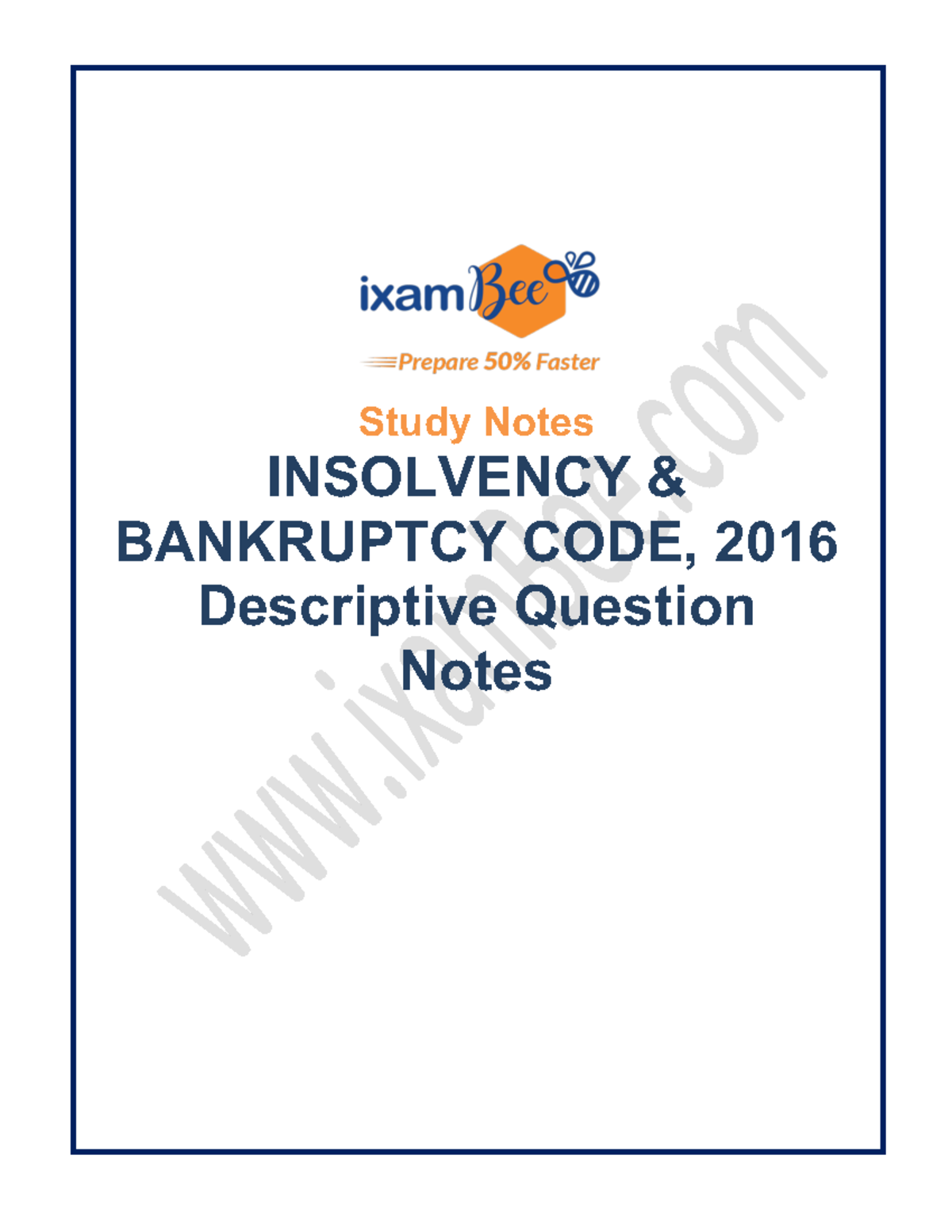 IBC 2016 Descriptive Questions for SEBI Grade A Legal Exam Notes - Studocu