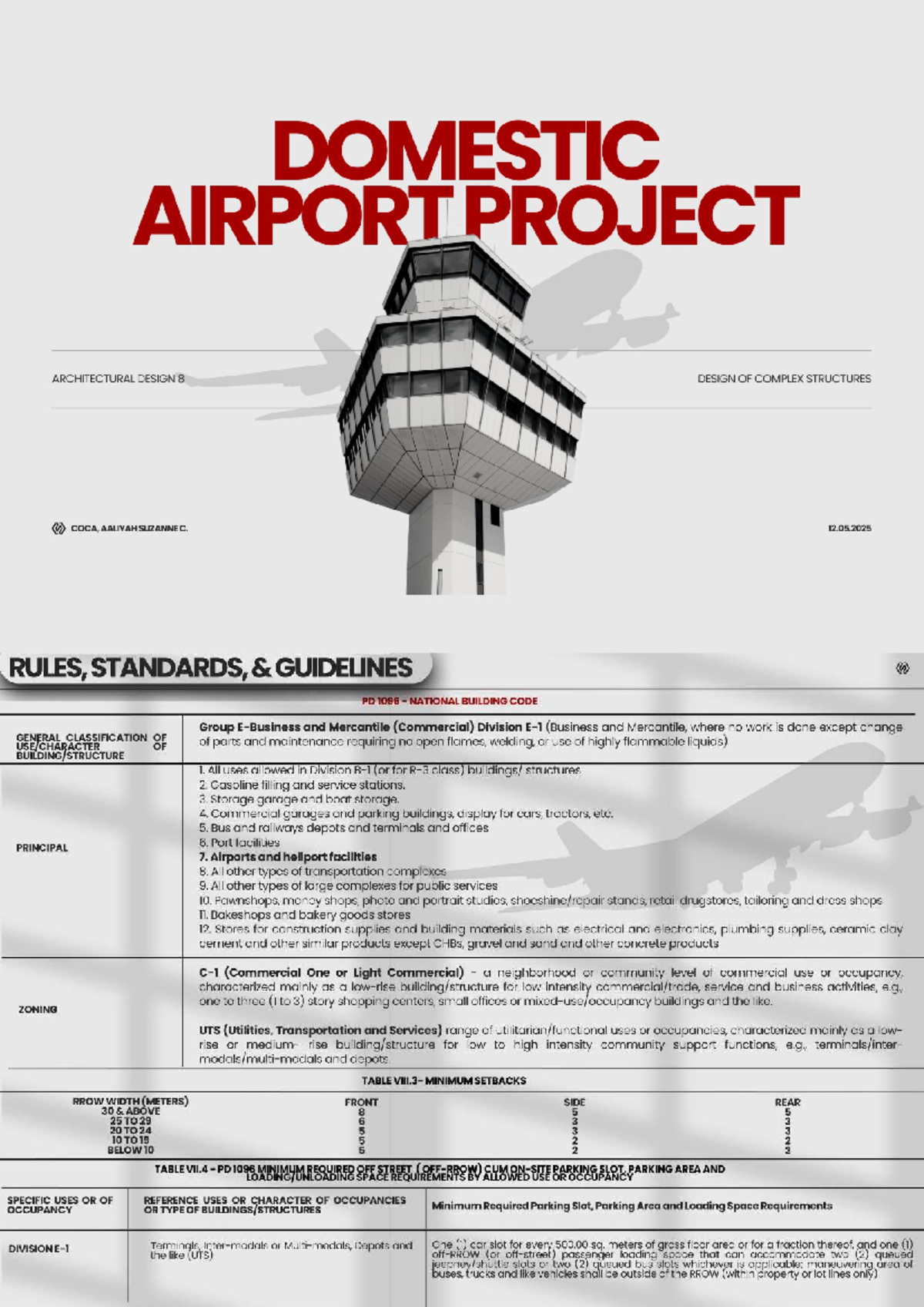 Final Exam: Architectural Design of Domestic Airports (ARCH 8) - Studocu