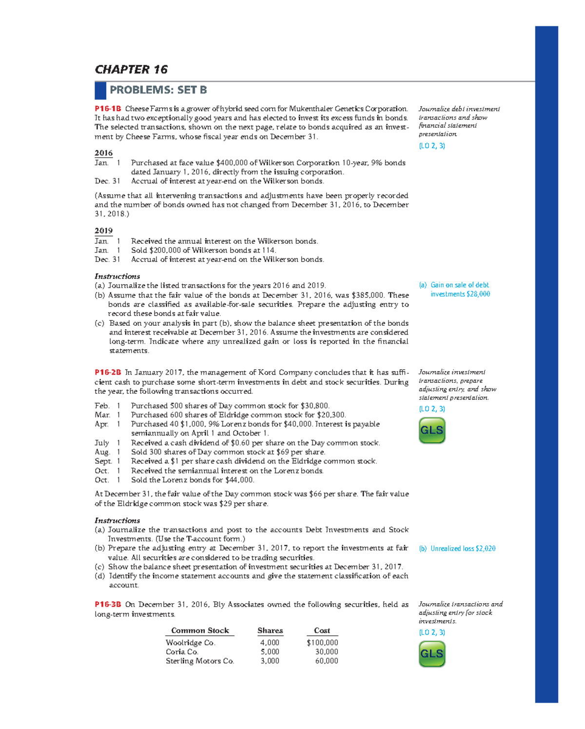 Ch16 - Accounting: Investment Transactions and Fair Value Adjustments ...