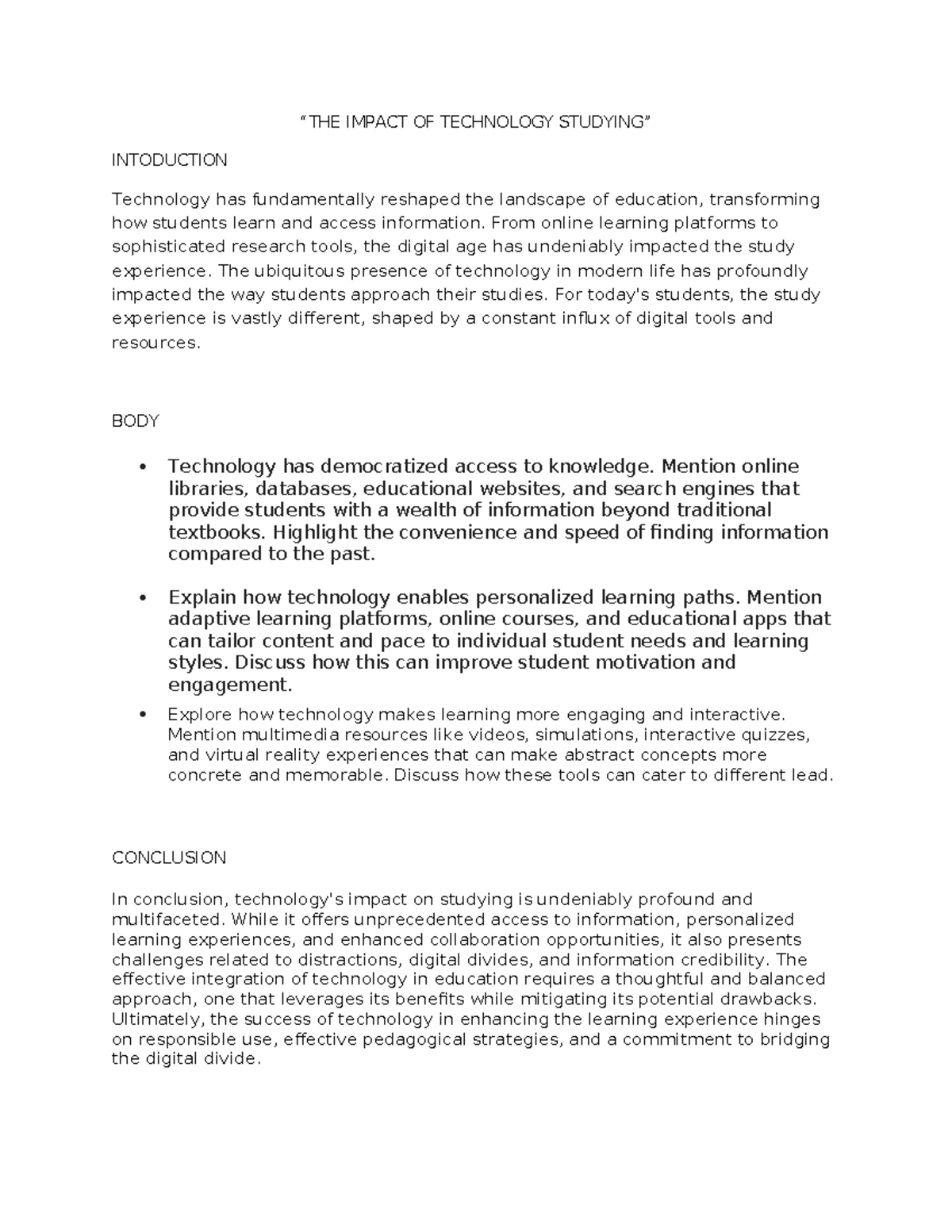 The Impact of Technology on Studying: A Comprehensive Analysis - Studocu