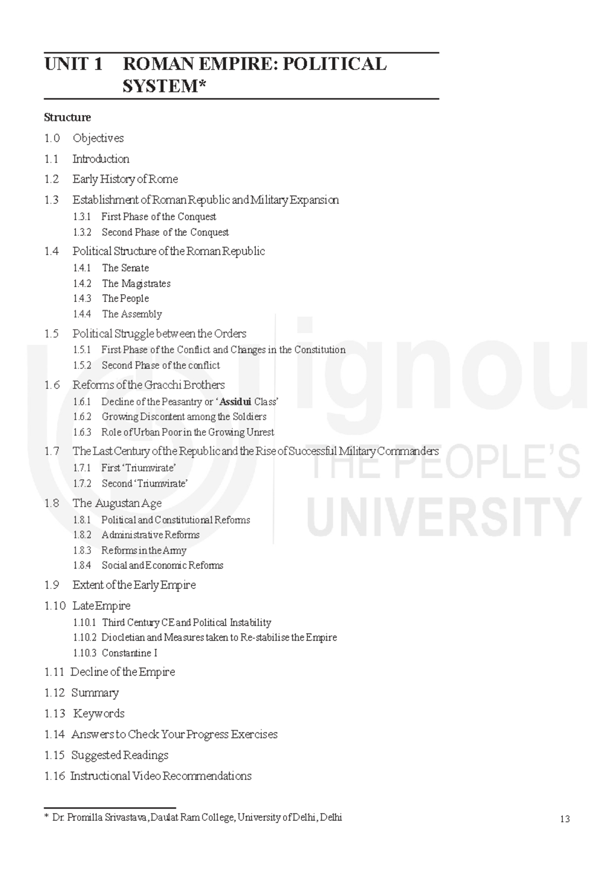 Unit 1: Roman Republic - Political Structure and Historical Overview ...