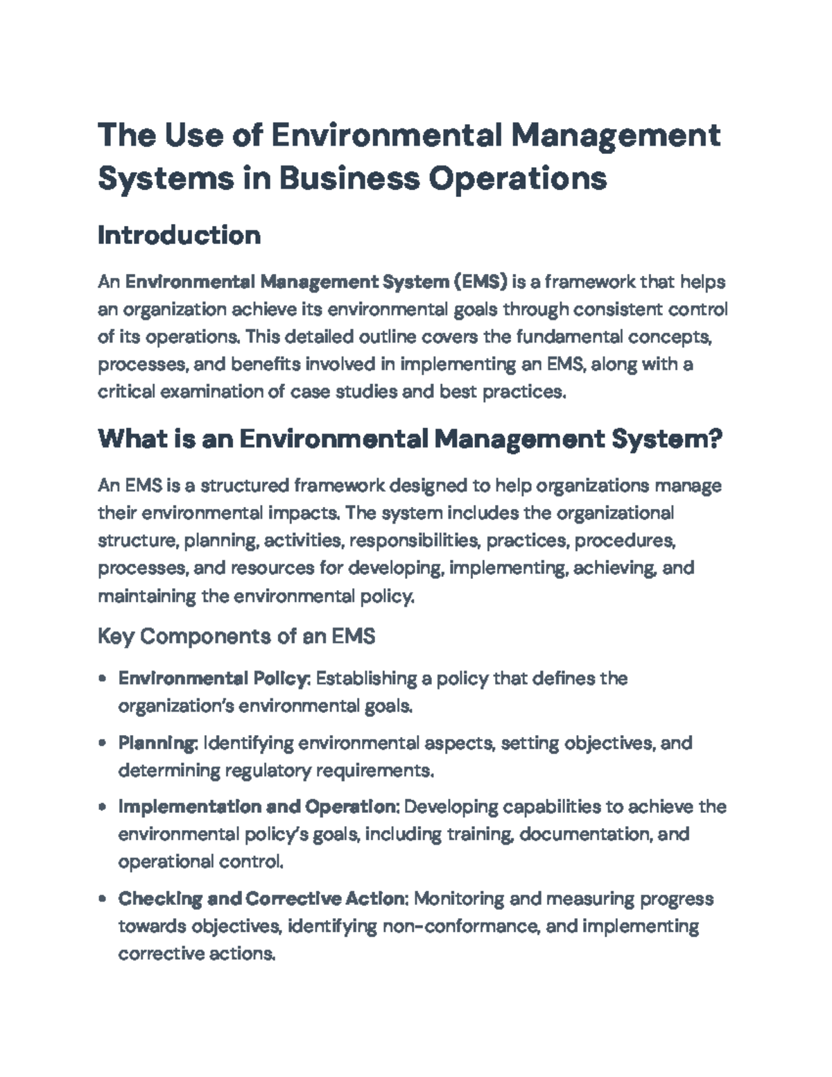 Implementing EMS in Business Operations: Case Studies & Best Practices ...