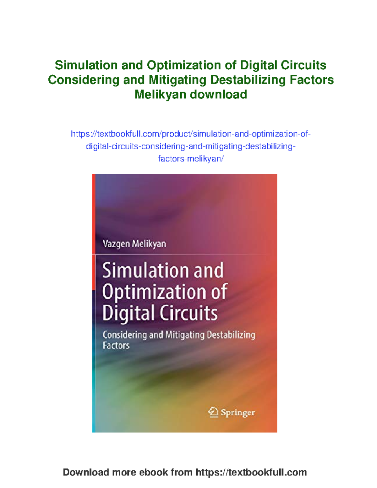 Simulation and Optimization of Digital Circuits with DF Consideration ...