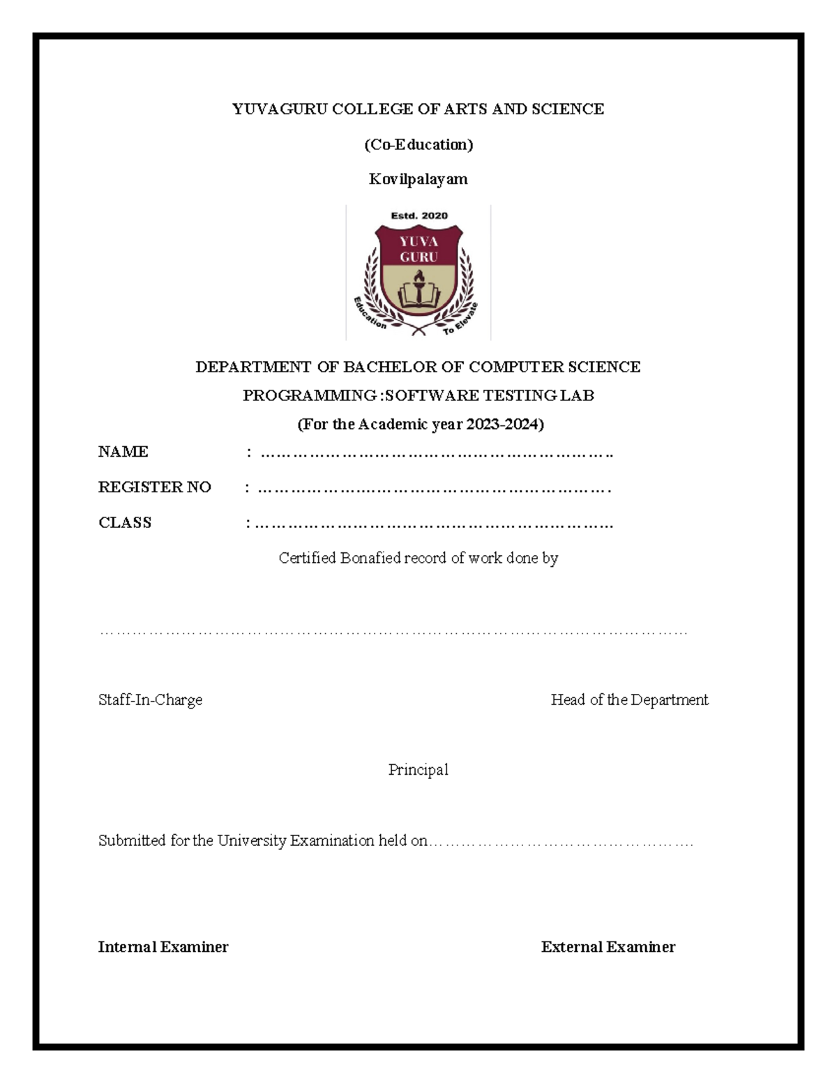 BSC(CS) Software Testing Lab Report: Programming Exercises and Outputs ...