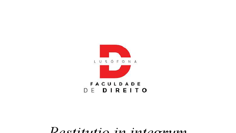 Restitutio in Integrum: Princípios e Evolução no Direito Romano ...