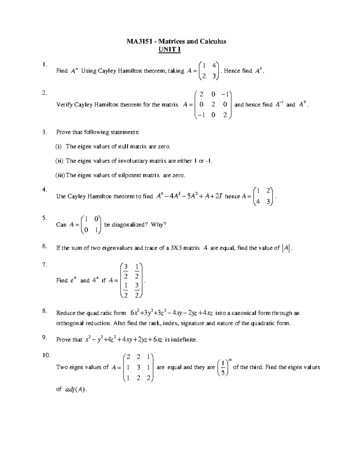 MA3151 [ UNIT 2 ] - All the best - WEBSITE: eduengineering Best website ...