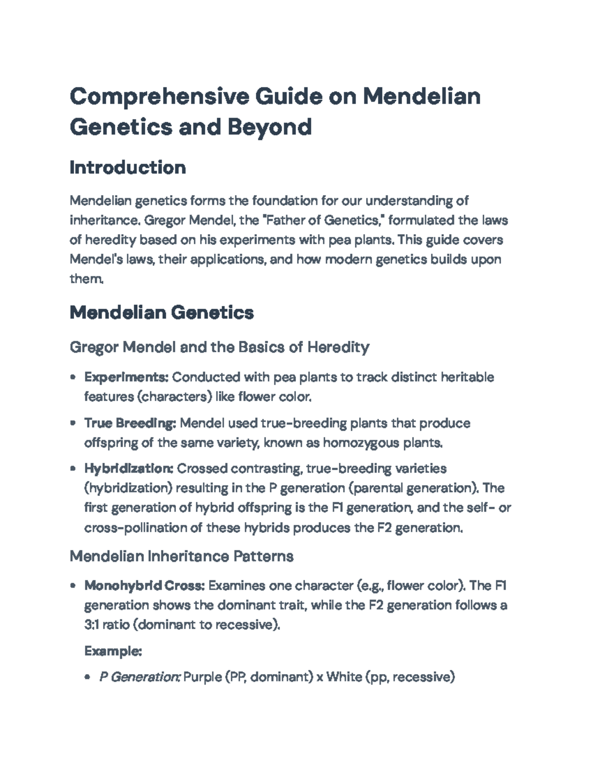 Comprehensive Guide to Mendelian Genetics and Inheritance Patterns ...