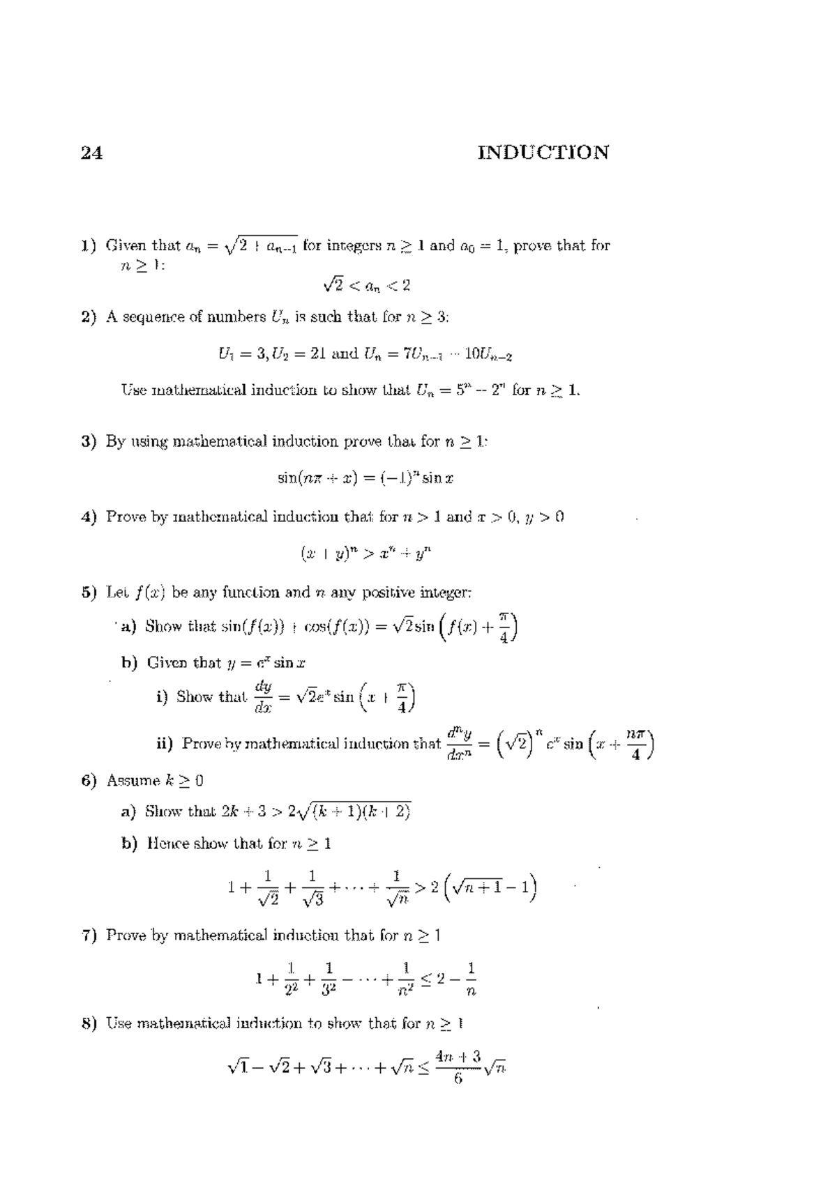 4U Induction Notes: Mathematical Proofs Using Induction Techniques ...