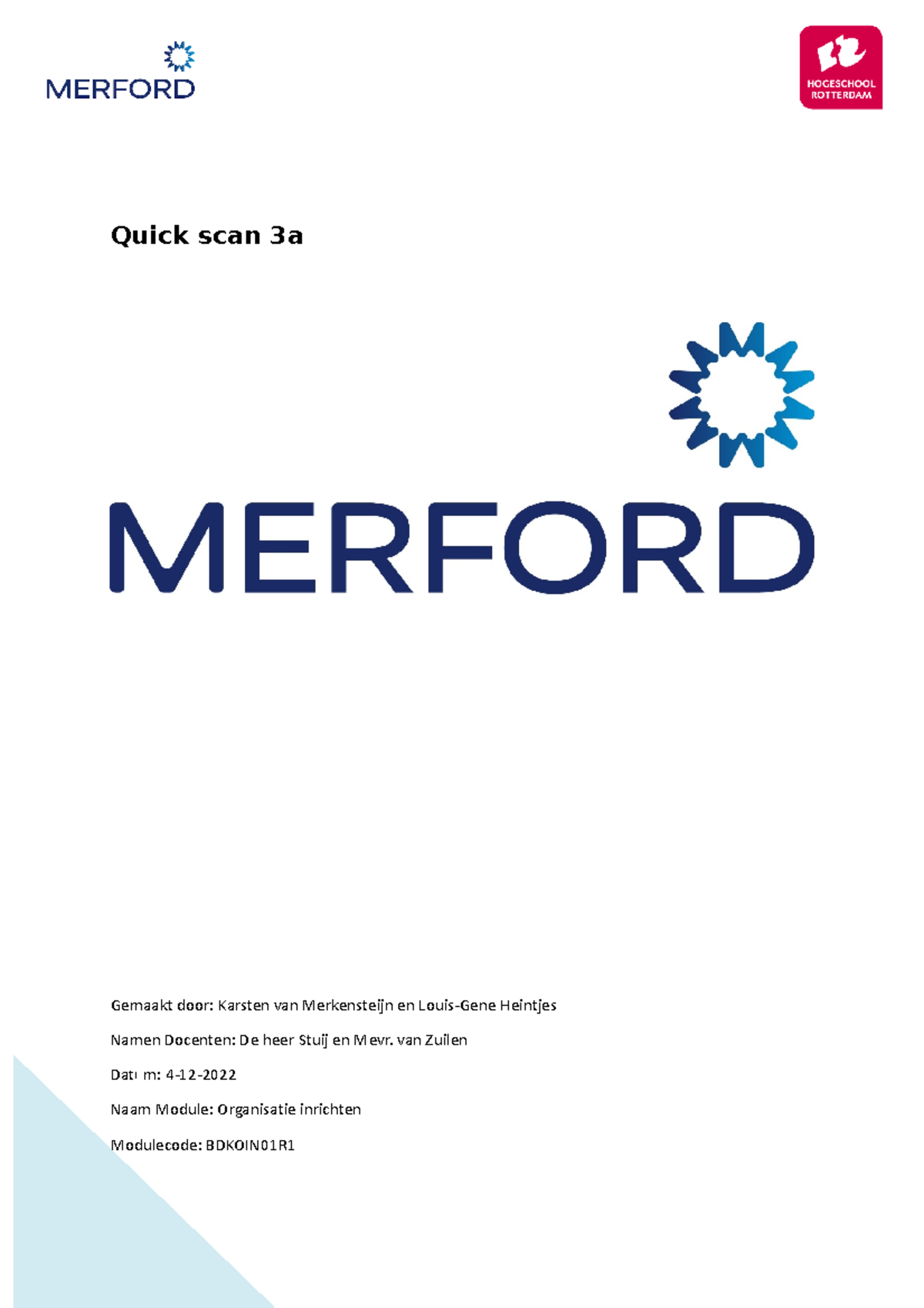 Quick Scan 3A - Merford: Analyse van Knelpunten en Verbeteringen ...